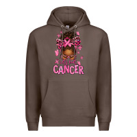 Coffee lets beat cancer afro messy bun Premium Hoodie - texasbilliewilder