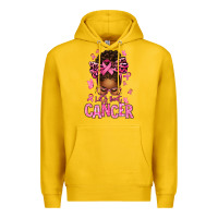 Lemon lets beat cancer afro messy bun Premium Hoodie - texasbilliewilder