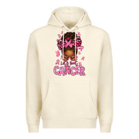 Sandshell lets beat cancer afro messy bun Premium Hoodie - texasbilliewilder