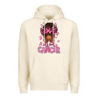 Tofu lets beat cancer afro messy bun Premium Hoodie - texasbilliewilder