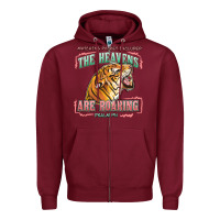 Burgundy the heavens are roaring Zipper Hoodie - LillyAllenDesigns