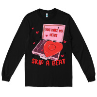 Black heart record player Long Sleeve Tee - MaliasSmallBusiness