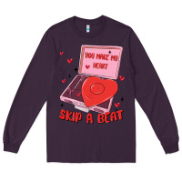 Plum heart record player Long Sleeve Tee - MaliasSmallBusiness