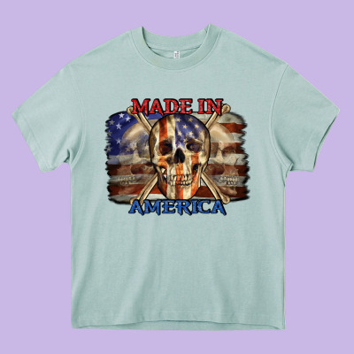 Made In America 4th Of July Heavy Core Tee Designed By Cowgirlartshop