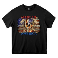 Black Made in America 4th of july Heavy Core Tee - CowGirlArtShop