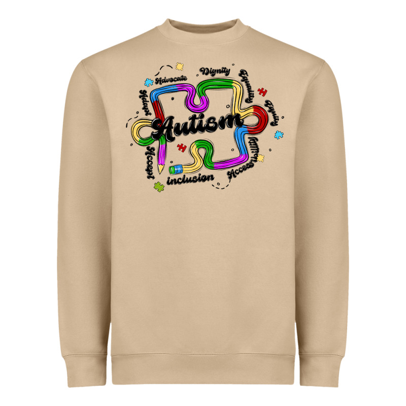 Autism Teacher Pencil Heavyweight Sweatshirt by MaliasSmallBusiness | Teevron