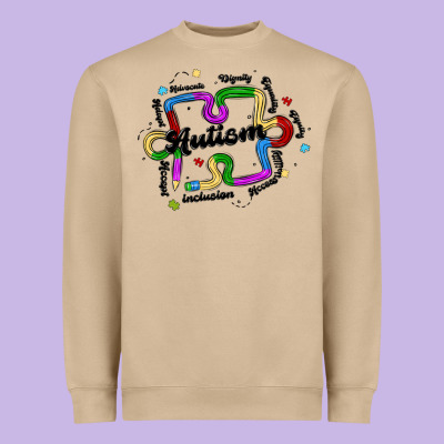 Autism Teacher Pencil Heavyweight Sweatshirt Designed By Maliassmallbusiness