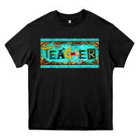 Black teacher license plate Heavy Core Tee - BarkalooDesign