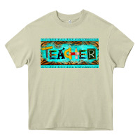 Mossy teacher license plate Heavy Core Tee - BarkalooDesign