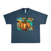 Midnight Navy pumpkin western Urban Heavy Tee - BarkalooDesign