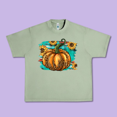 Pumpkin Western Urban Heavy Tee Designed By Barkaloodesign