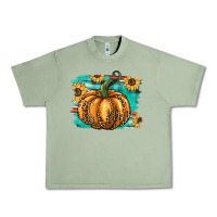 Oil Green pumpkin western Urban Heavy Tee - BarkalooDesign