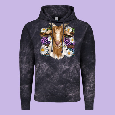 Easter Goat Daisys Leopard Wooden Vintage Hoodie Designed By Artiststas