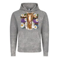 Cloud Rock easter goat daisys leopard wooden Vintage Hoodie - Artiststas