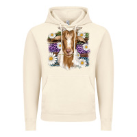 Vintage Artic easter goat daisys leopard wooden Vintage Hoodie - Artiststas