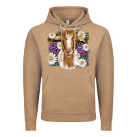 Vintage Coffee easter goat daisys leopard wooden Vintage Hoodie - Artiststas
