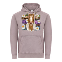 Vintage Zinc easter goat daisys leopard wooden Vintage Hoodie - Artiststas