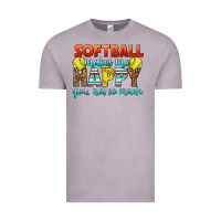 Vintage Zinc Softball Makes Me Happy You, Not So Much Vintage Tee - LillyAllenDesigns