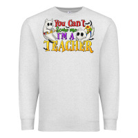 Oatmeal Heather You Can't Scare Me I'm a Teacher Premium Sweatshirt - texasbilliewilder