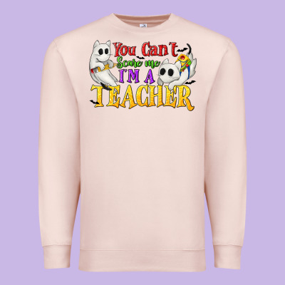 You Can't Scare Me I'm A Teacher Premium Sweatshirt Designed By Texasbilliewilder