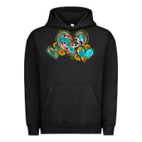 Pigment Black western leopard turquoise cowhide hearts olivia Urban Hoodie - OliviaCreatesArt