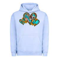 Pigment Grape Ice western leopard turquoise cowhide hearts olivia Urban Hoodie - OliviaCreatesArt