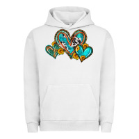 Pigment Lunar Rock western leopard turquoise cowhide hearts olivia Urban Hoodie - OliviaCreatesArt