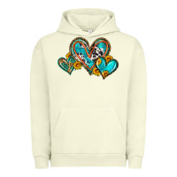 Pigment Pistachio western leopard turquoise cowhide hearts olivia Urban Hoodie - OliviaCreatesArt