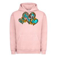 Pigment Salmon western leopard turquoise cowhide hearts olivia Urban Hoodie - OliviaCreatesArt