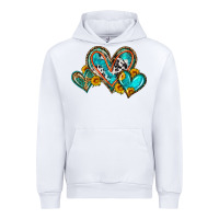 White western leopard turquoise cowhide hearts olivia Urban Hoodie - OliviaCreatesArt