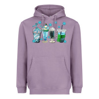Lavender winter coffee cup Heavyweight Hoodie - texasbilliewilder