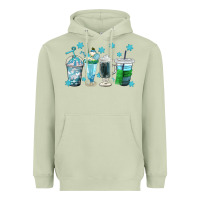 Matcha winter coffee cup Heavyweight Hoodie - texasbilliewilder