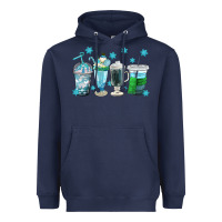 Navy winter coffee cup Heavyweight Hoodie - texasbilliewilder