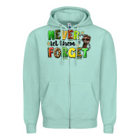 Seafoam never let them forget juneteenth Zipper Hoodie - LillyAllenDesigns