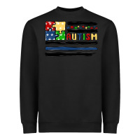 Black autism usa flag Heavyweight Sweatshirt - MaliasSmallBusiness