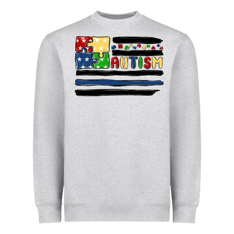 Autism Usa Flag Heavyweight Sweatshirt by MaliasSmallBusiness | Teevron