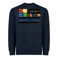 Navy autism usa flag Heavyweight Sweatshirt - MaliasSmallBusiness