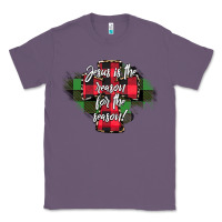 Lavender Jesus is the Reason For The Season Classic Tee - CowhideDigitalArt
