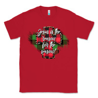 Red Jesus is the Reason For The Season Classic Tee - CowhideDigitalArt
