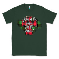Sports Green Jesus is the Reason For The Season Classic Tee - CowhideDigitalArt