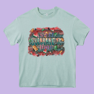 Sweet Summer Time Heavy Core Tee Designed By Sublimationcraftshop