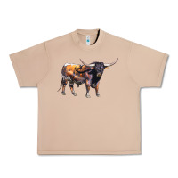 Burro Texas Longhorn Bull Urban Heavy Tee - LillyAllenDesigns