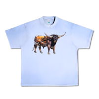 Grape Ice Texas Longhorn Bull Urban Heavy Tee - LillyAllenDesigns