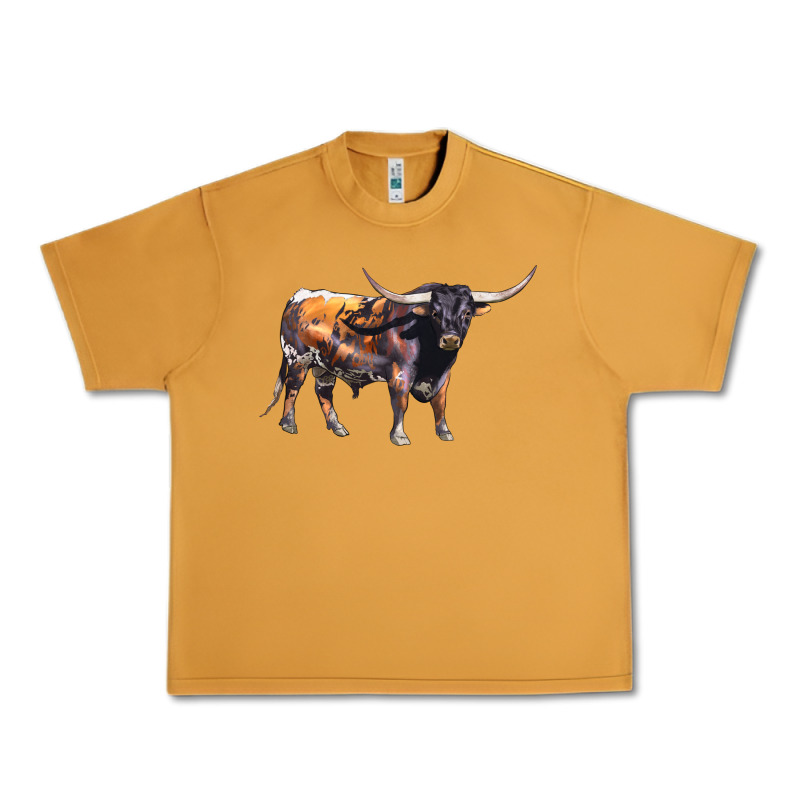 Texas Longhorn Bull Urban Heavy Tee by LillyAllenDesigns | Teevron