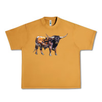 Peanut Butter Texas Longhorn Bull Urban Heavy Tee - LillyAllenDesigns