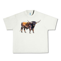 Pistachio Texas Longhorn Bull Urban Heavy Tee - LillyAllenDesigns