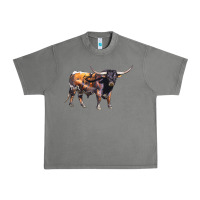 Tornado Texas Longhorn Bull Urban Heavy Tee - LillyAllenDesigns