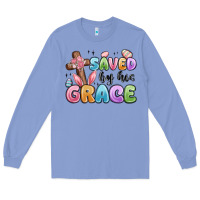 Colony Blue saved by his grace Long Sleeve Tee - MaliasSmallBusiness