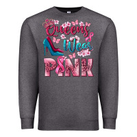 Charcoal Heather Queens wear pink Breast Cancer Premium Sweatshirt - NancyCooperArtShop