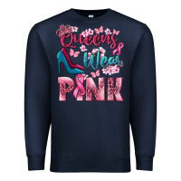 Navy Queens wear pink Breast Cancer Premium Sweatshirt - NancyCooperArtShop